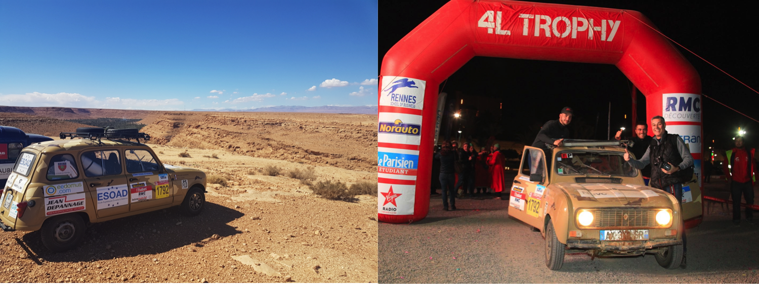 ESOAD - 4L TRophy 2018 desert et arrivée Marrakech 